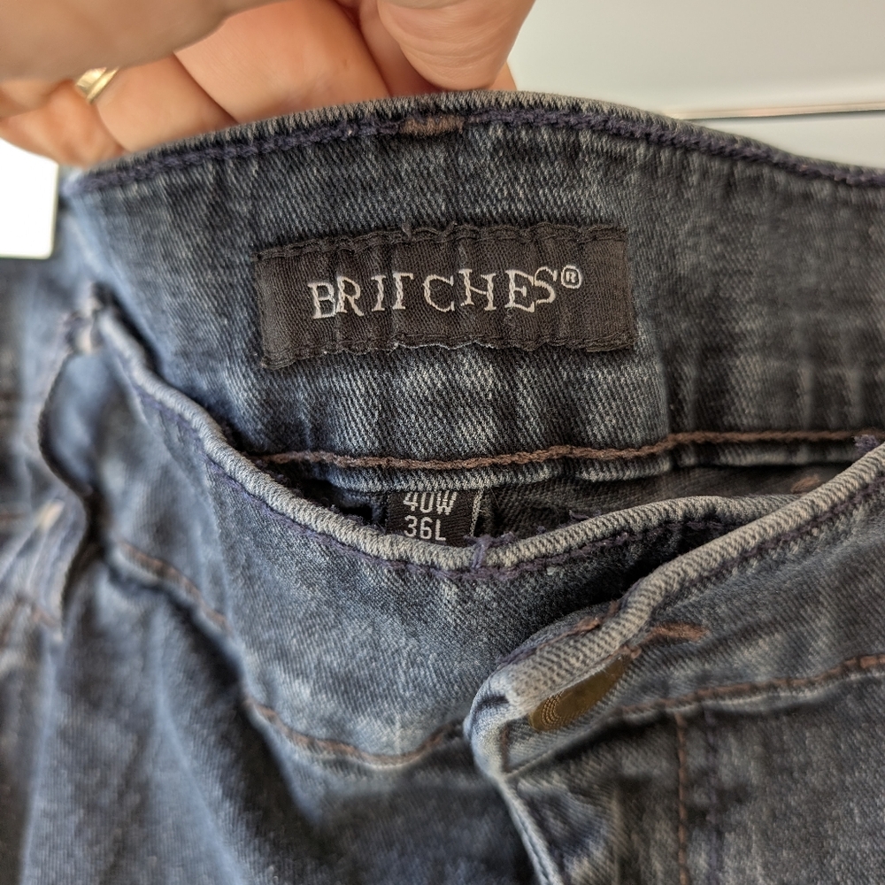 Britches Men's Jeans Relaxed Fit Dark Blue Size 40 X 36 Tall Plus Size - Picture 6 of 8